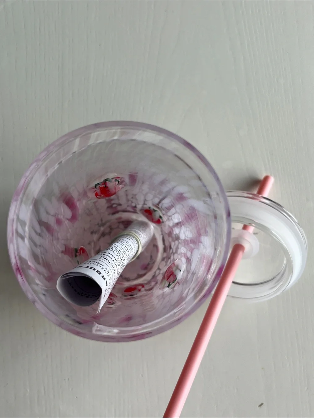 NWT 🍓Starbucks Strawberry Cold Cup Tumbler with Straw 16oz